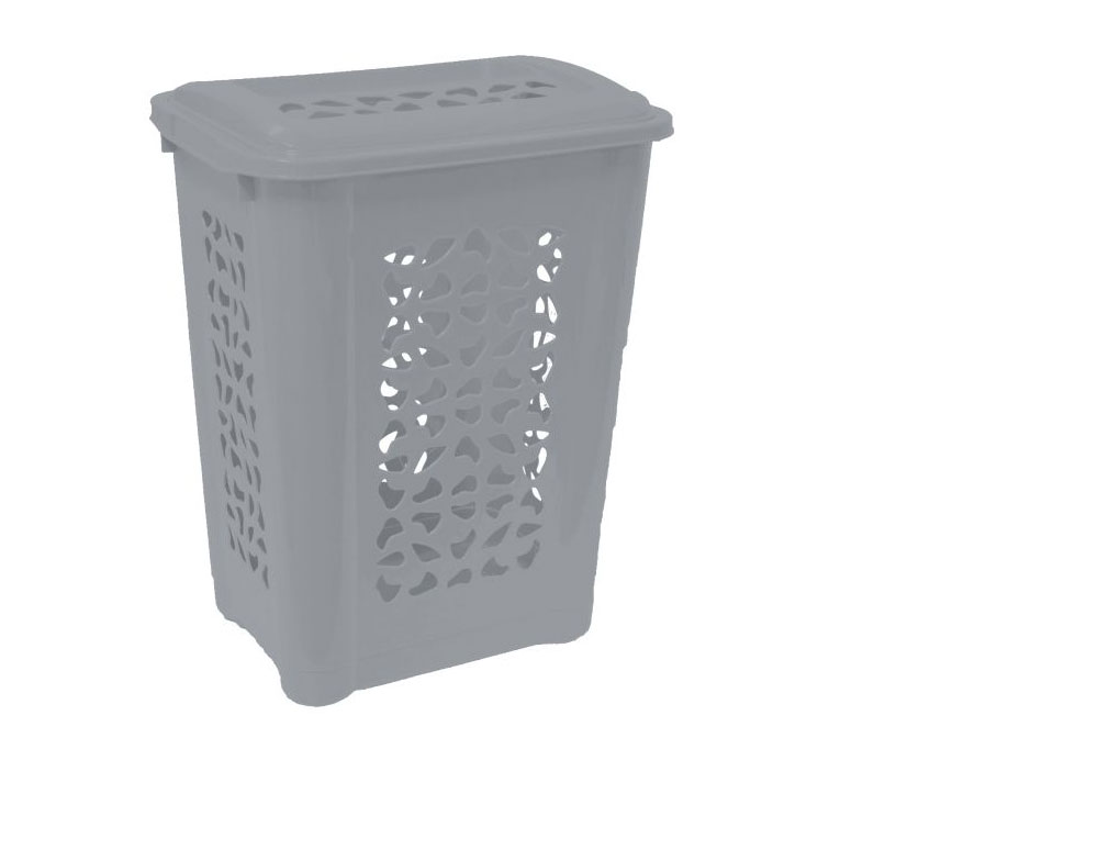Wäschebox mit Deckel Grau