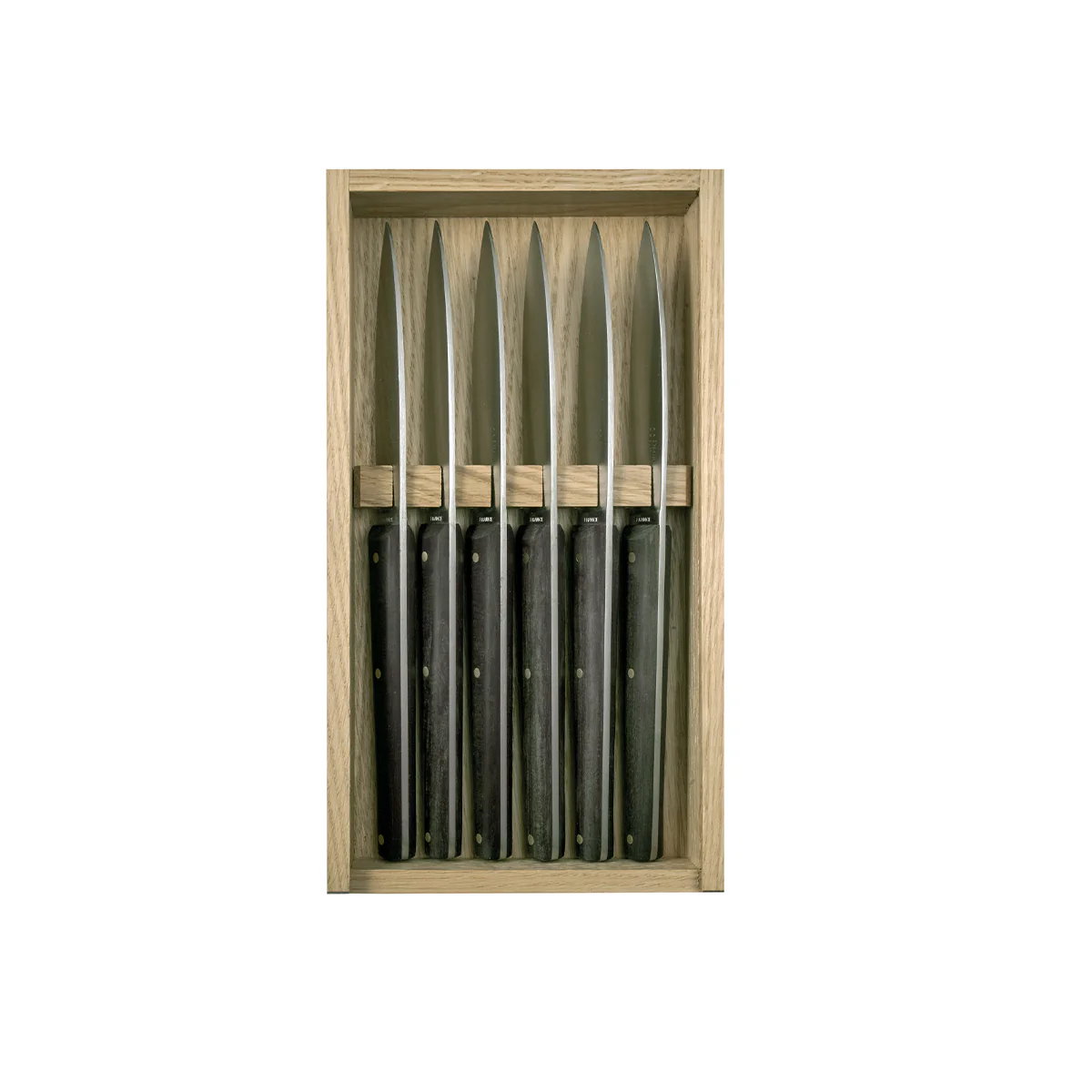 Coffret 6 couteaux à steak manche ébène