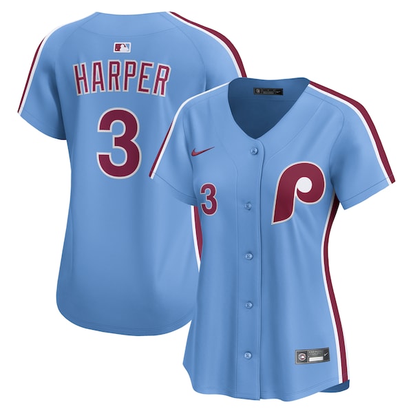 Bryce Harper Philadelphia Phillies Nike Women's Alternate Limited Player Jersey - Light Blue