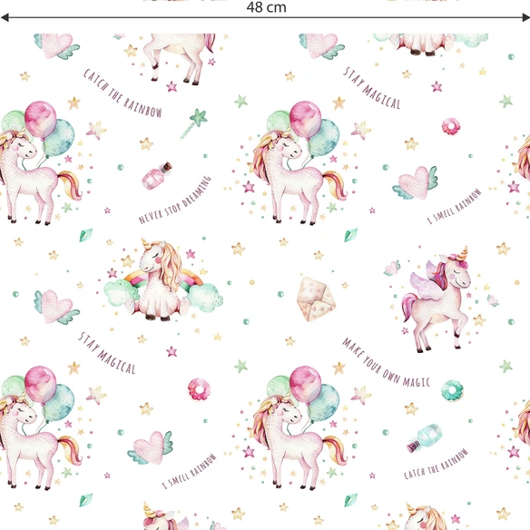 Vliestapete »Kinder Vliestapete«, Mädchen Geburtstag Einhorn, mehrfarbig, matt