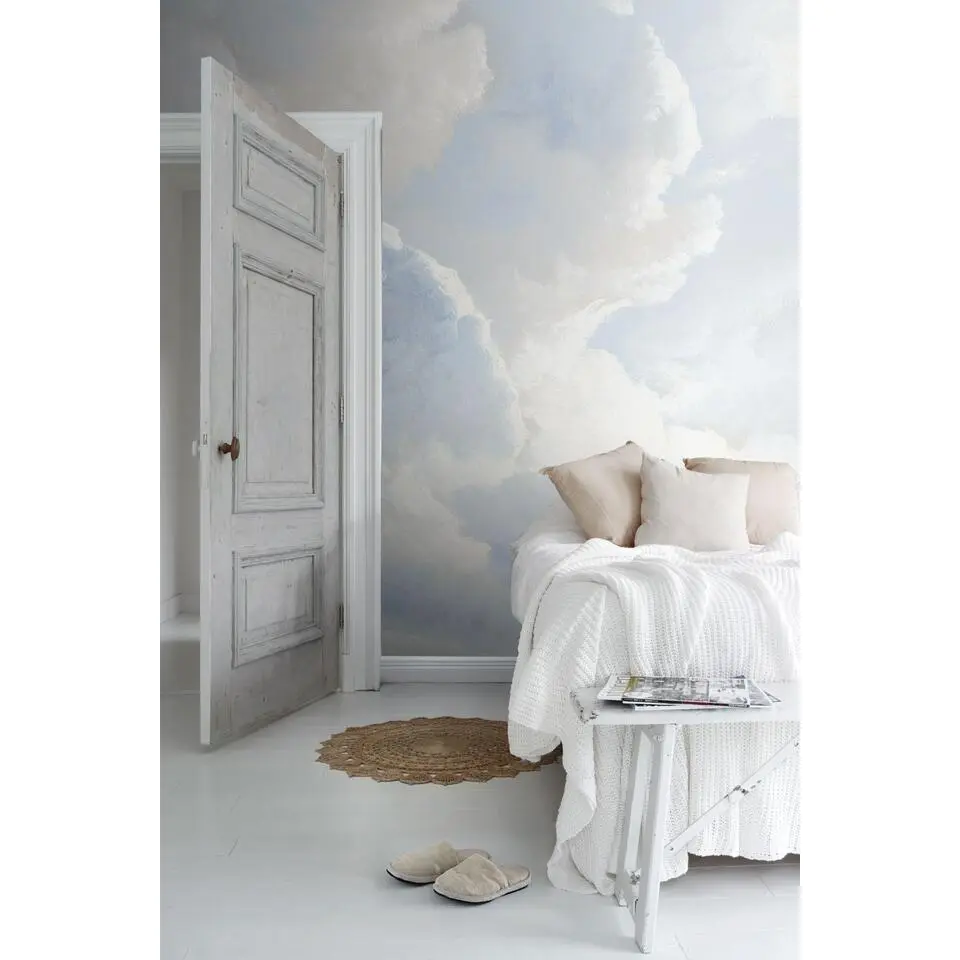 Sanders & Sanders fotobehang wolken blauw - 318 x 280 cm