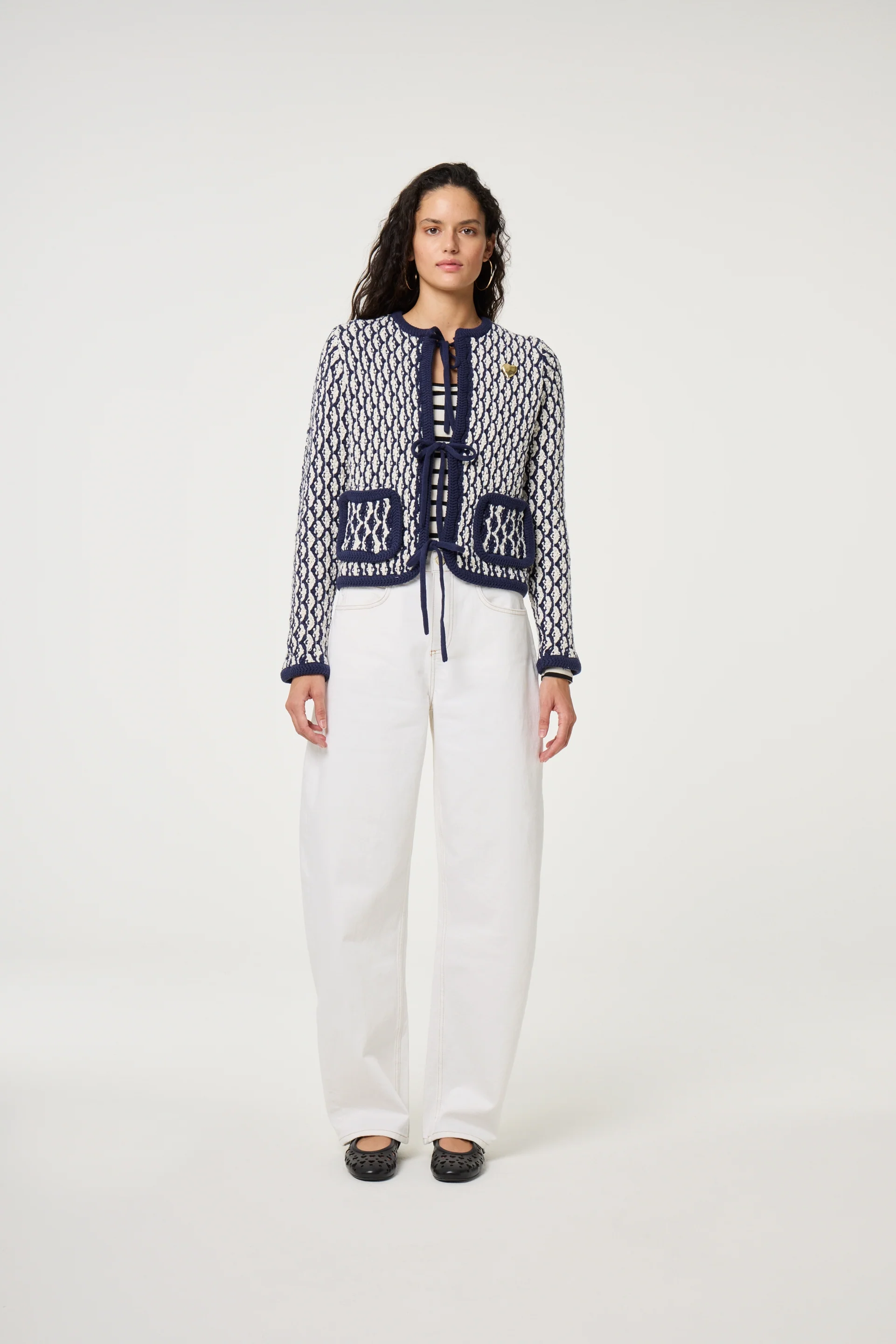 Betty Barrel Jeans | Cream White