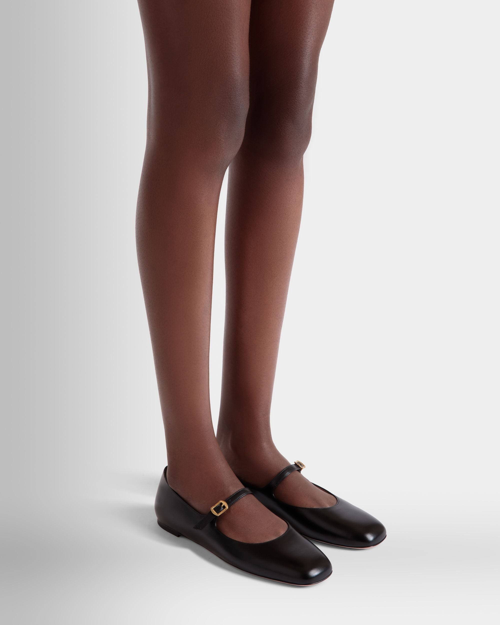 Ballyrina Ballerina Aus Schwarzem Leder