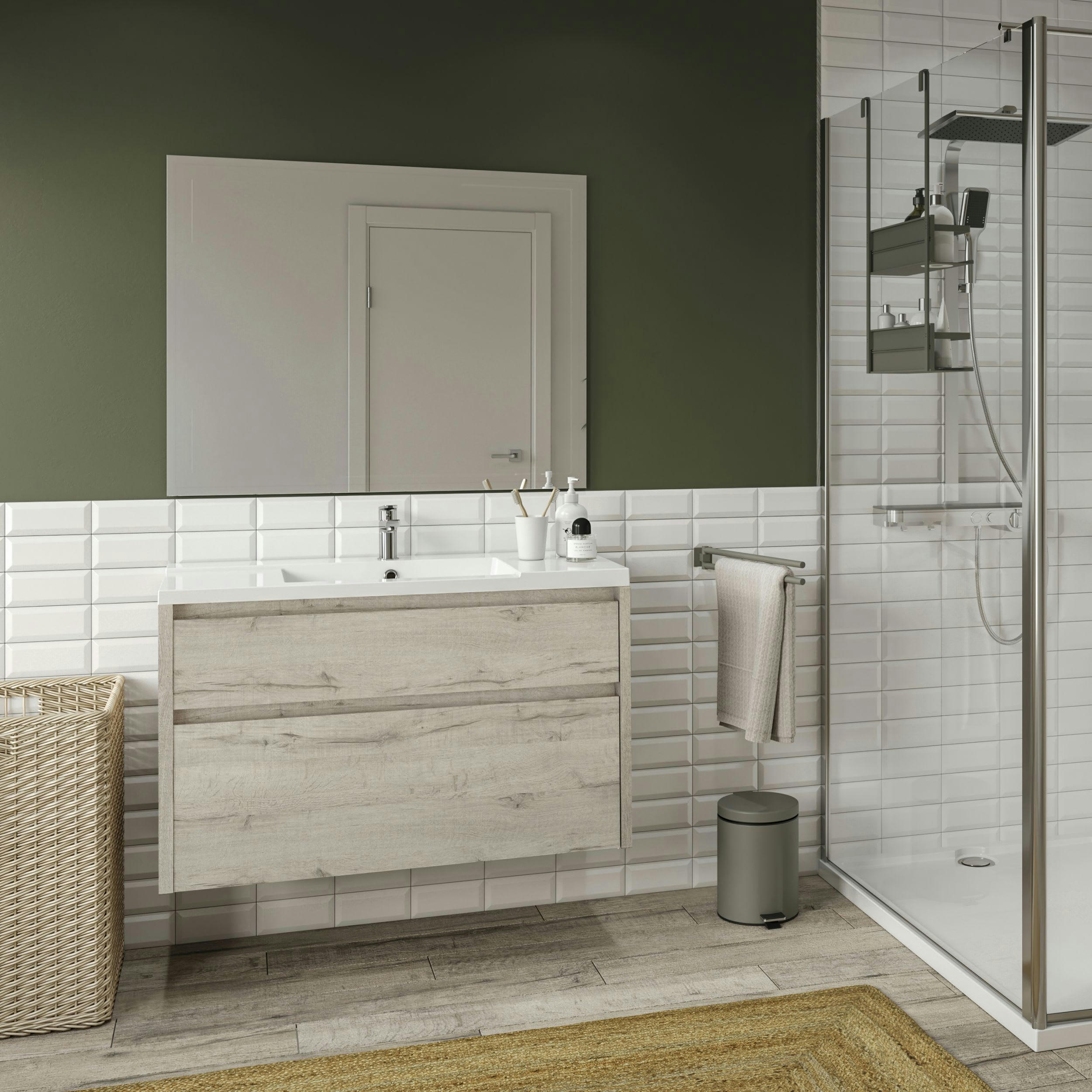 COPERBLINK - Porte-serviette doré double à fixer L45cm