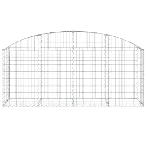 NNEVL Arched Gabion Basket 200x50x80/100 cm Galvanised Iron
