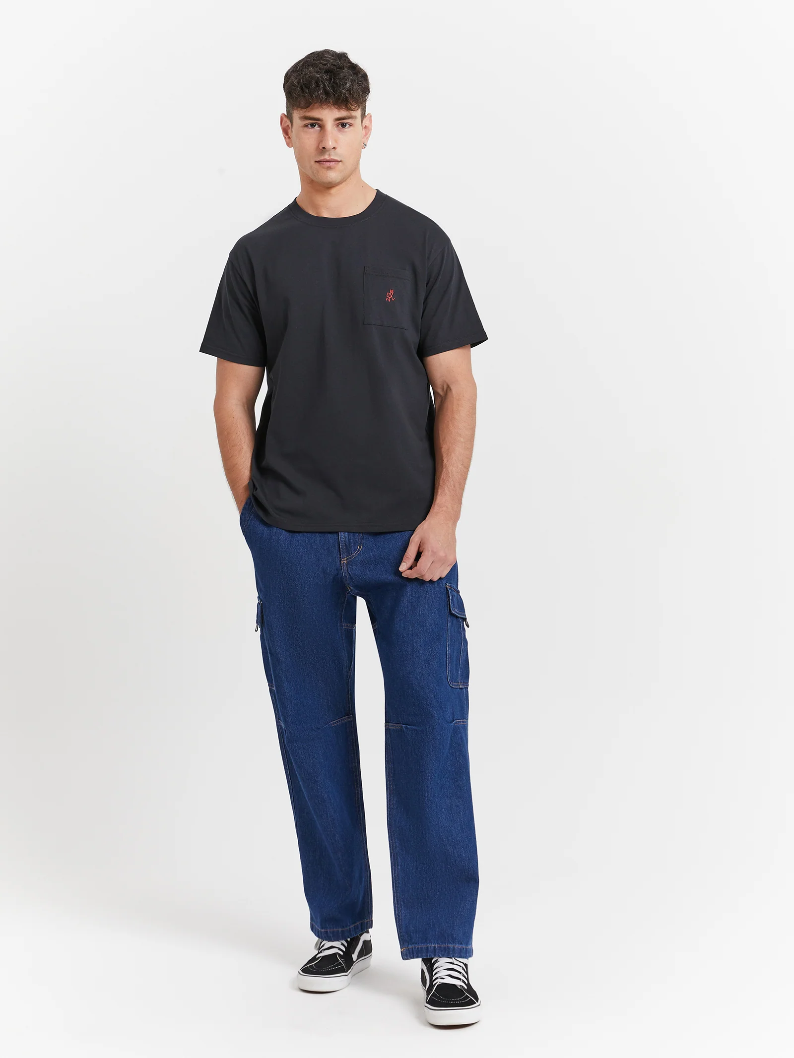 Denim Loose Cargo Pants