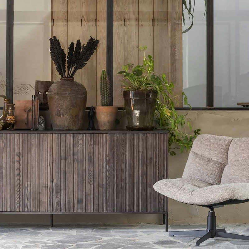 GRAVURE - Buffet en placage de frêne L200