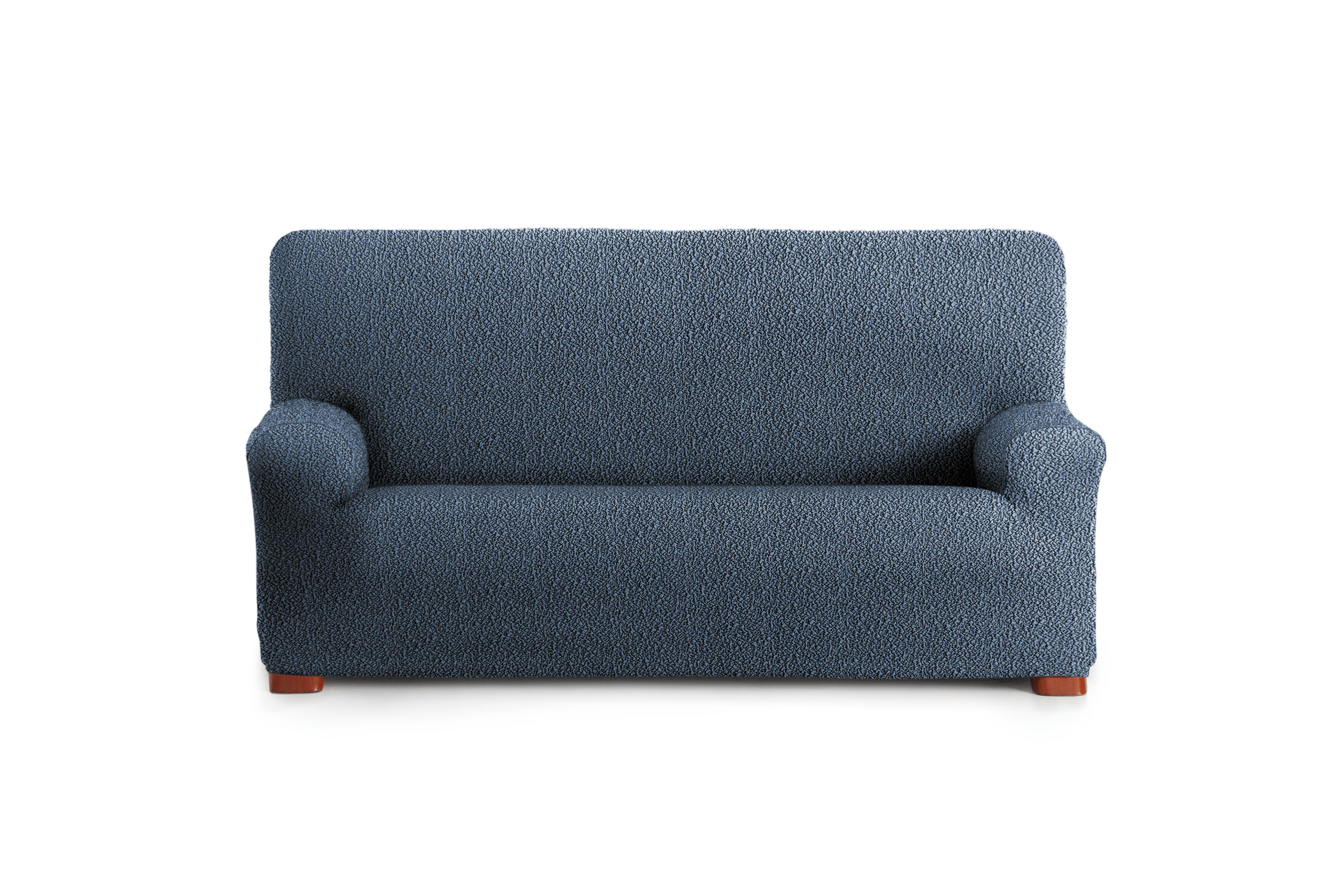 EYSA - Housse de canapé 4 places extensible bleu 210 - 290 cm