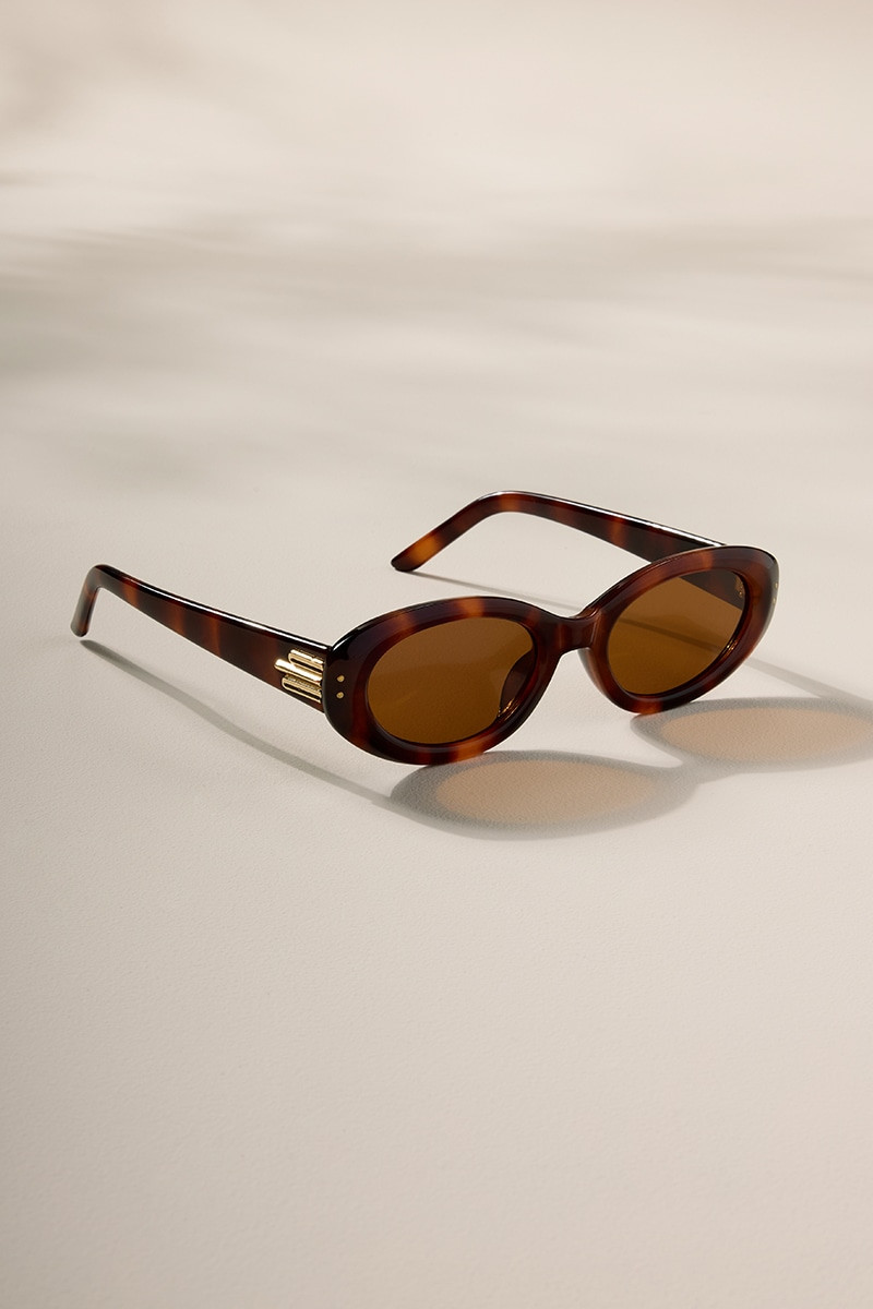Lara Tort Shell Oval Sunglasses
