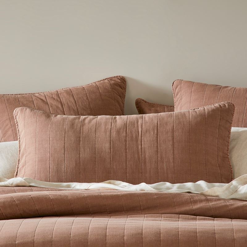 Bronte Cocoa Quilted Pillowcases