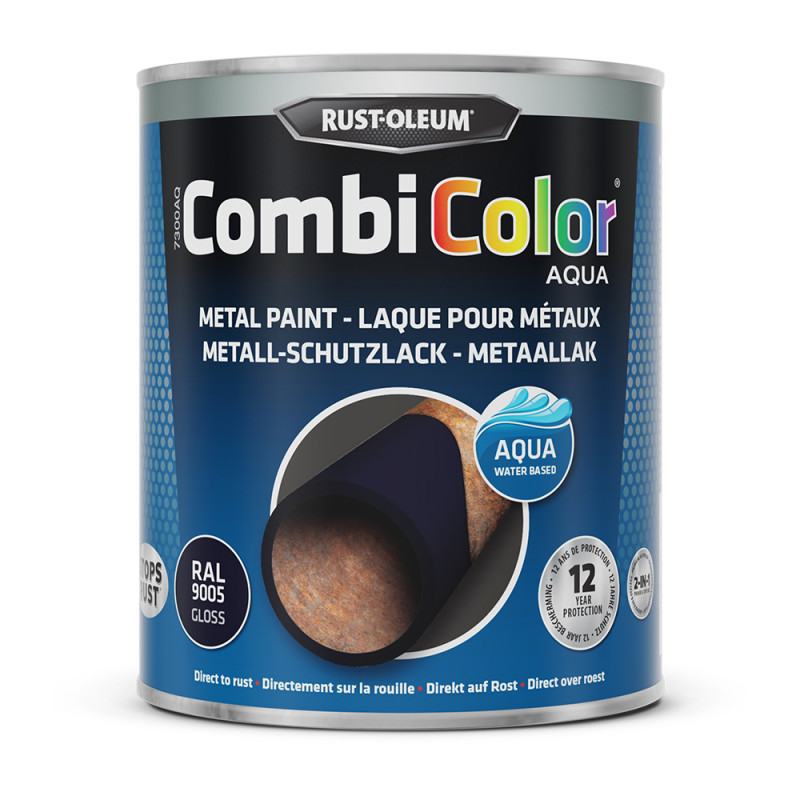 Laque Combicolor Aqua noir brillant 0,75 L RUST-OLEUM