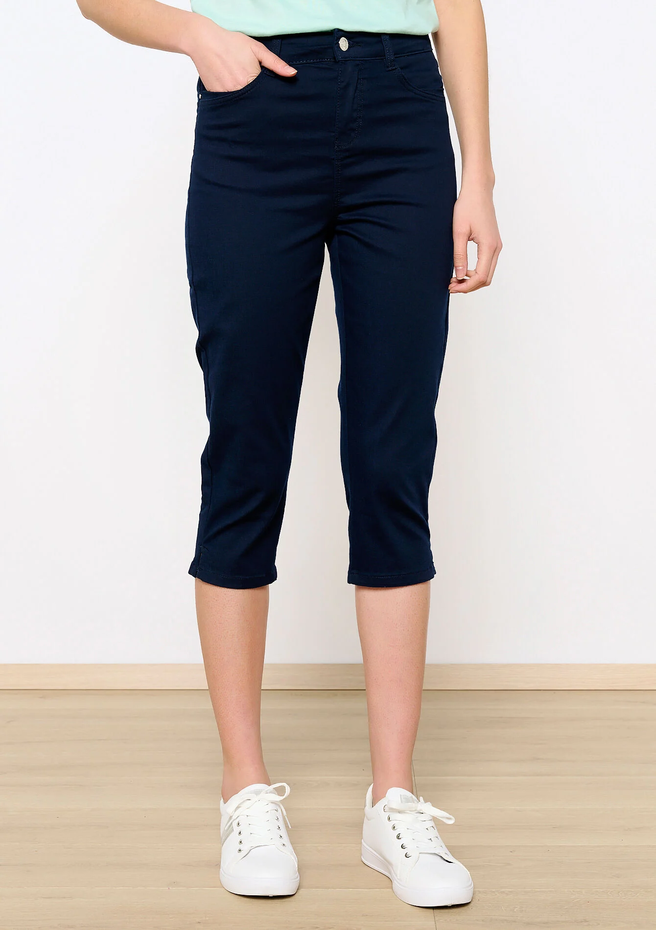 Driekwartsbroek met hoge taille