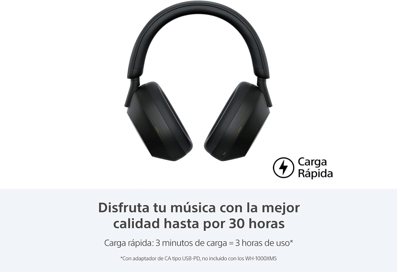 Sony WH-1000XM5 Noise Canceling Wireless Headphones - 30hr Battery Life - Over-Ear Style - Optimized for Alexa and Google Assistant - Built-in mic for Calls - Black - International Version No Warranty