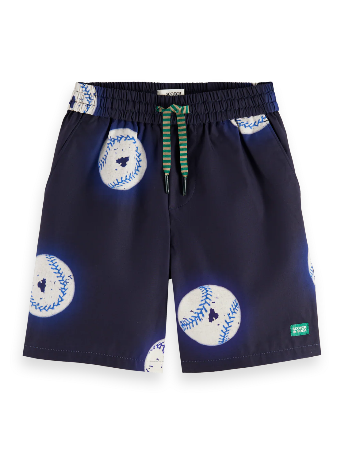 Boys' Baseball Printed Swim Shorts