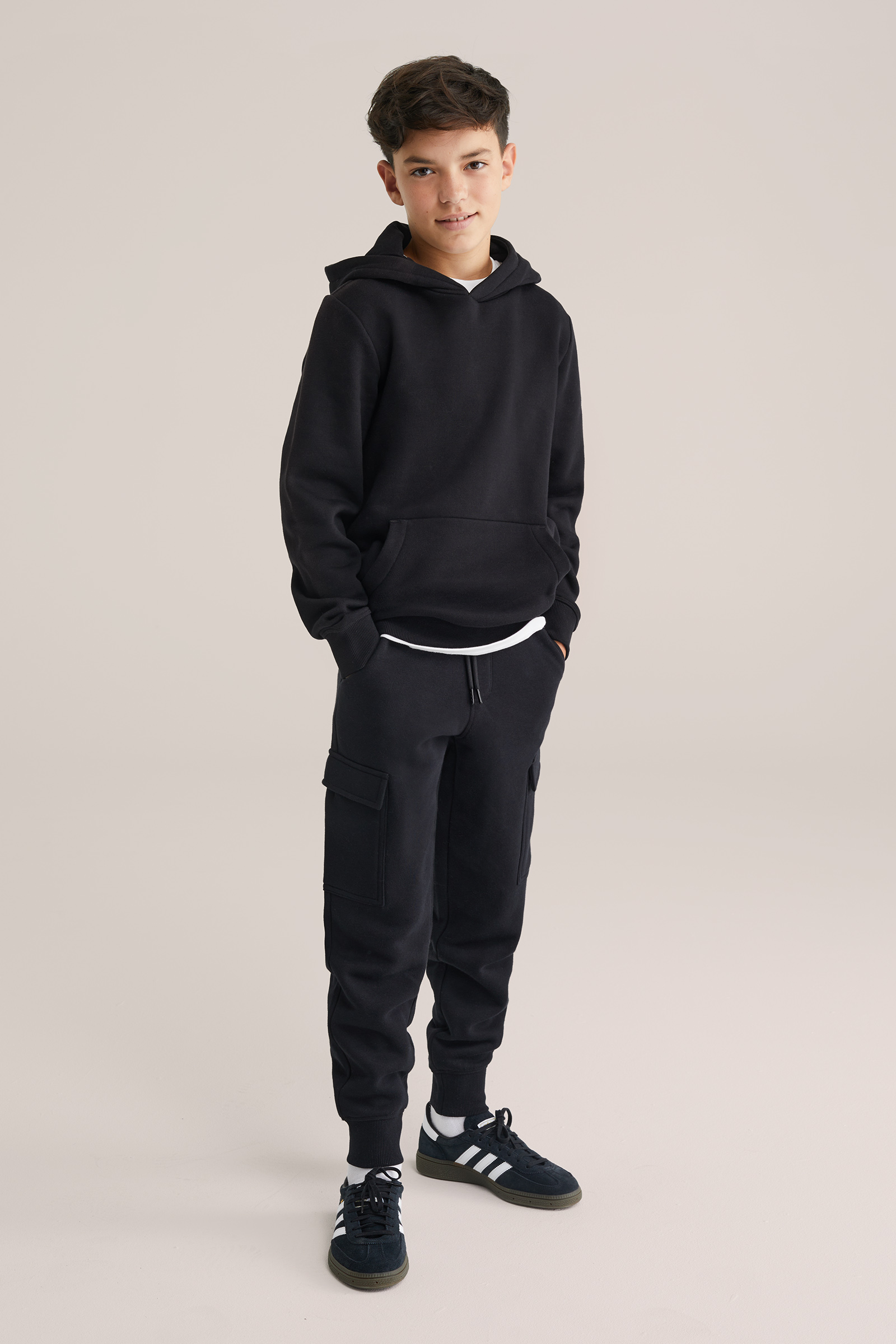 Jongens regular fit joggingbroek met cargozakken