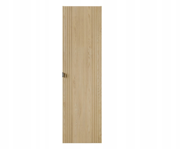 Słupek OVALIA 140 cm Dąb Cremona ryflowany front czarne uchwyty nowoczesny