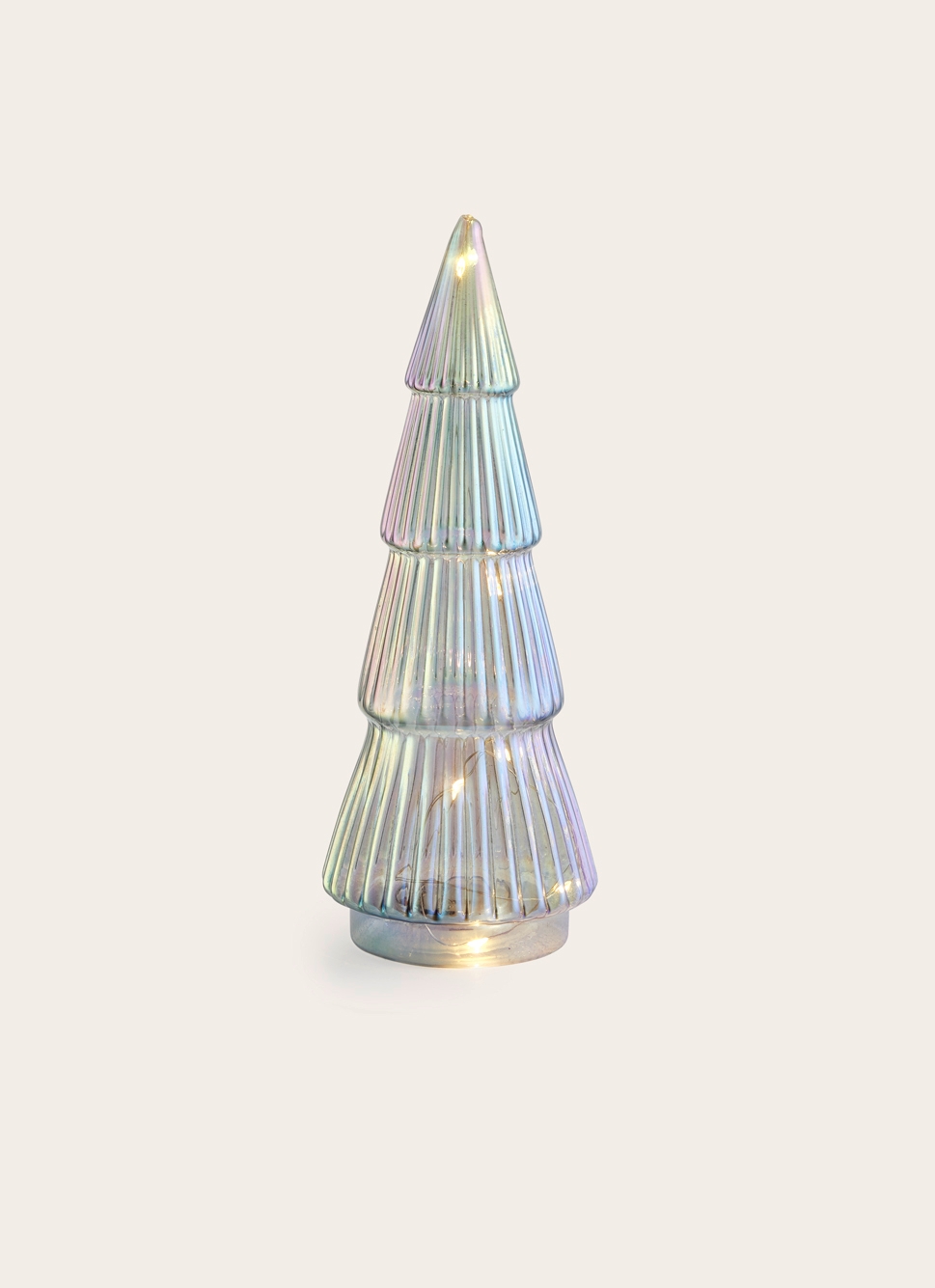 SAPIN LUMINEUX EFFET NACRÉ VERT ROMARIN