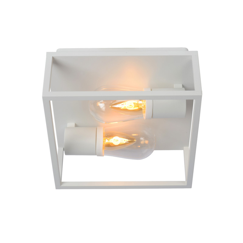 Plafonnier pour salle de bain Carlyn blanc E14 2 x 6 W LUCIDE