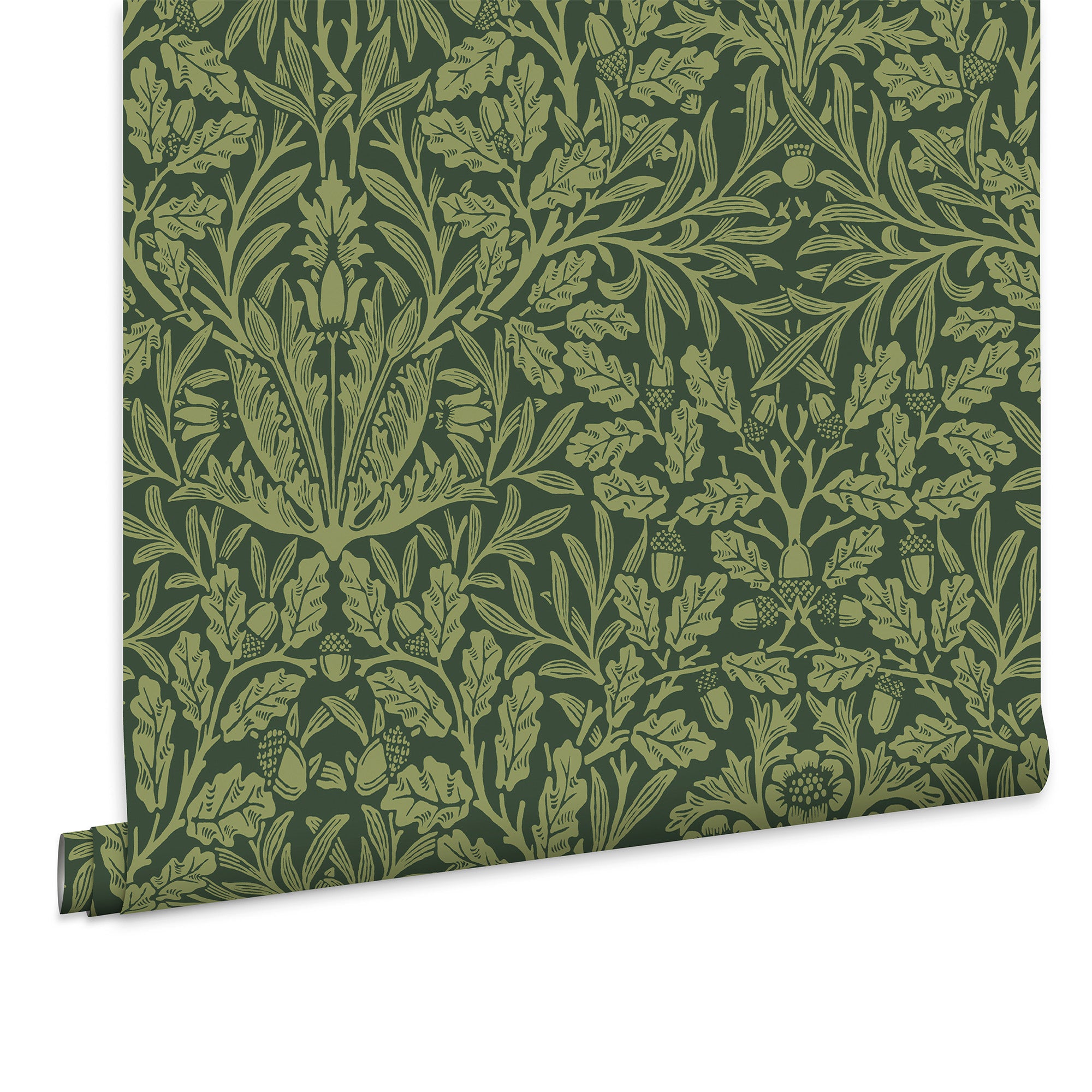 William Morris at Home Vliesbehang - Acorn Garden Green - 1000x52