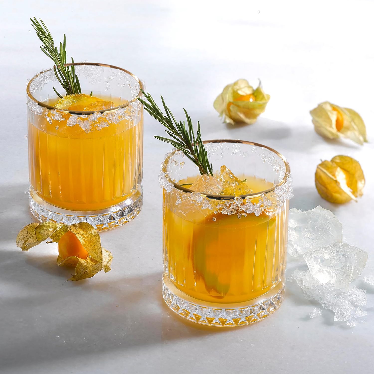 Set 4 bicchieri cocktail bordo oro Elysia Golden Touch Pasabahce
