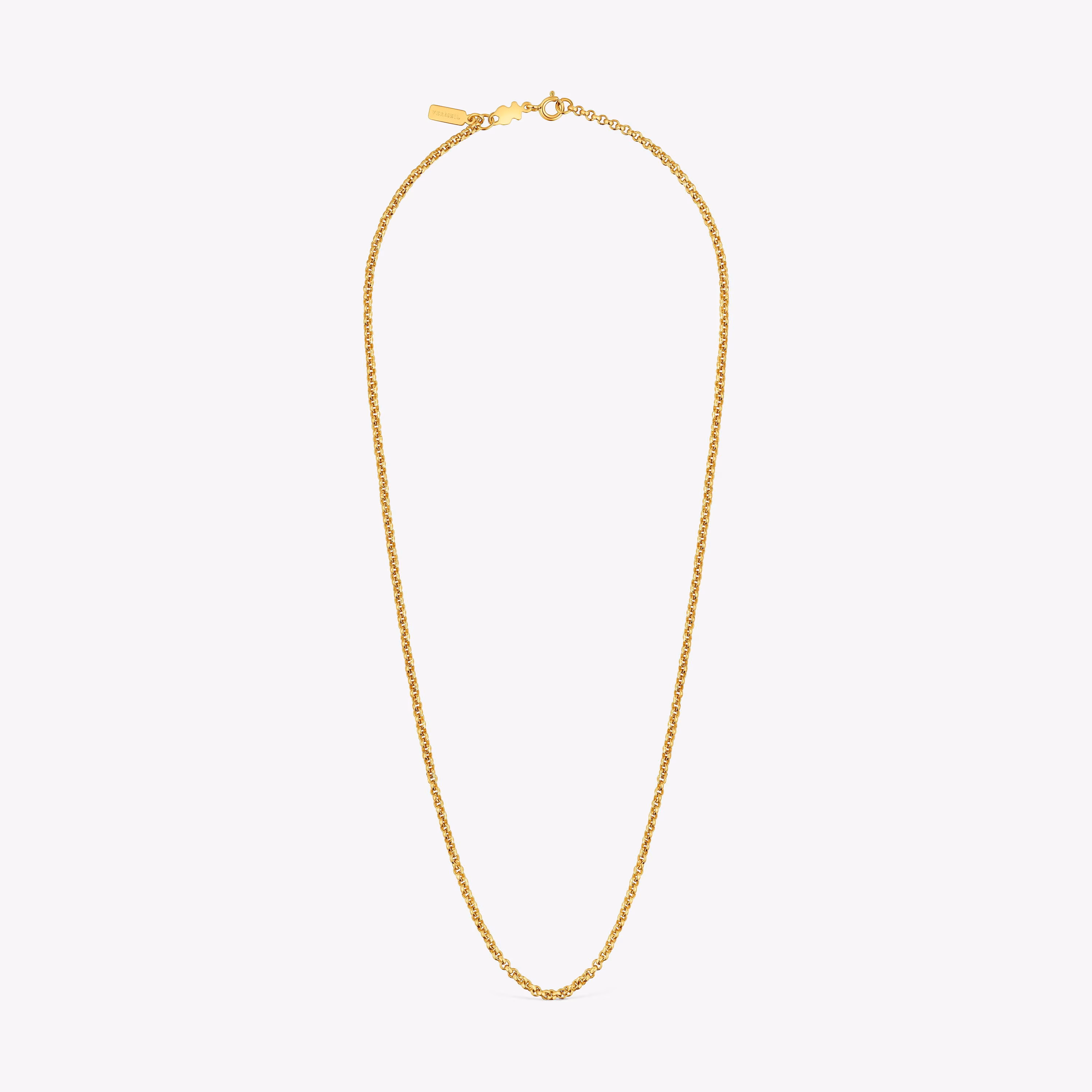 Cadena mediana con baño de oro de 18 kt sobre plata con bolas de 50 cm TOUS Chain