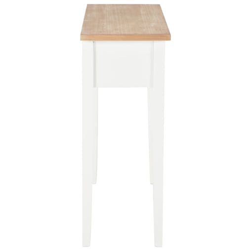 NNEVL Dressing Console Table White 79x30x74 cm Wood