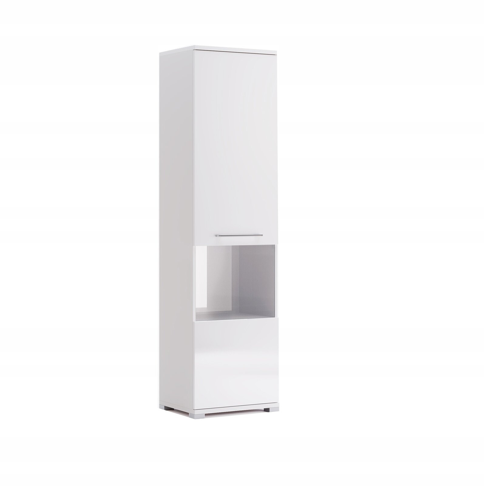 REGAŁ SŁUPEK Flory 50cm 5 PÓŁEK biały płyta laminowana