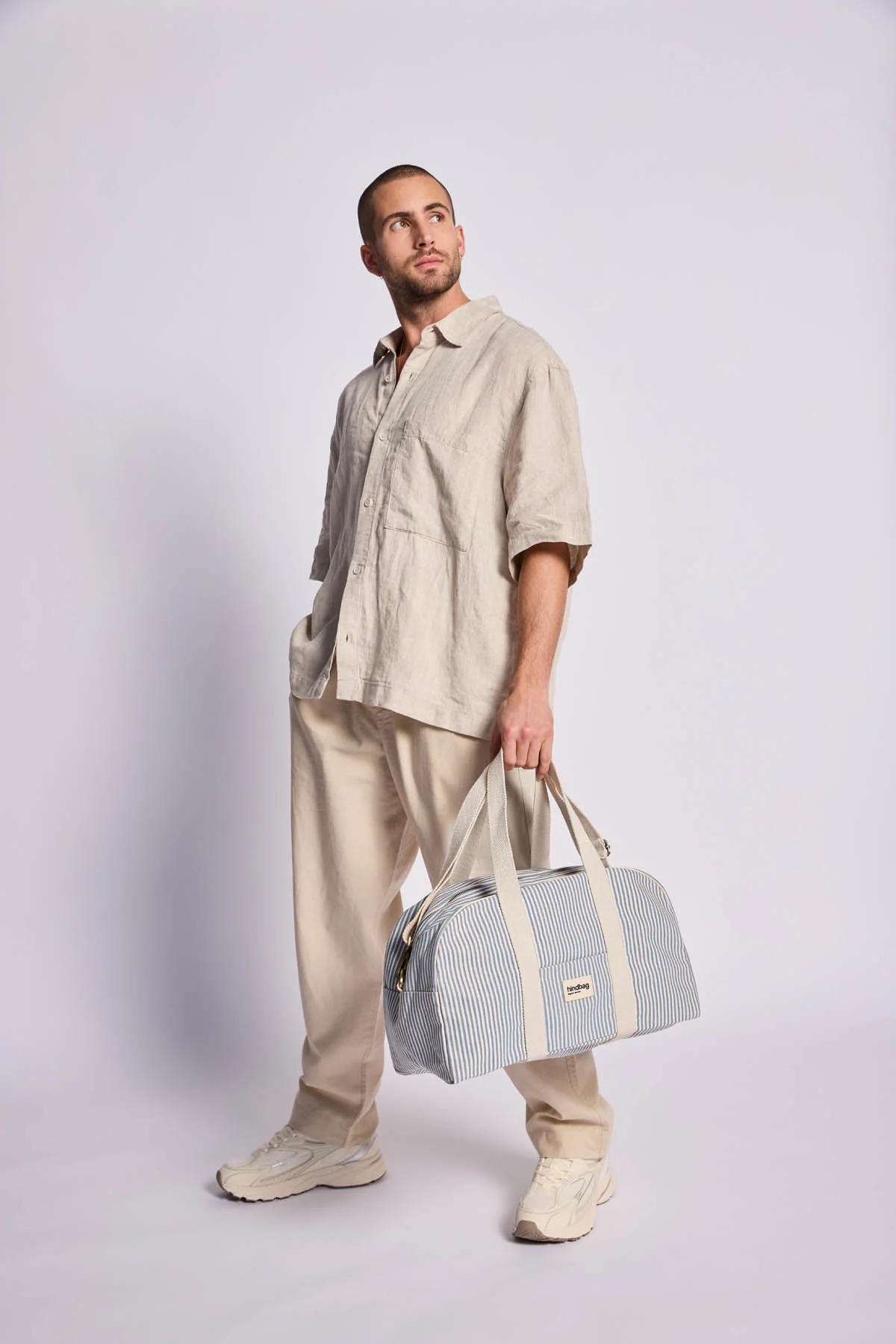 Sac bowling Charlie Rayures bleu