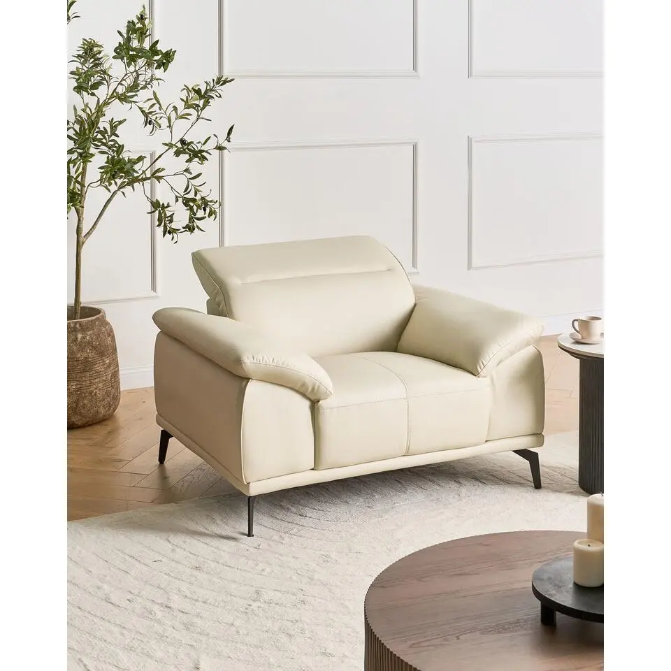 VEJEN - Fauteuil - Beige - Veganistisch eco-leer