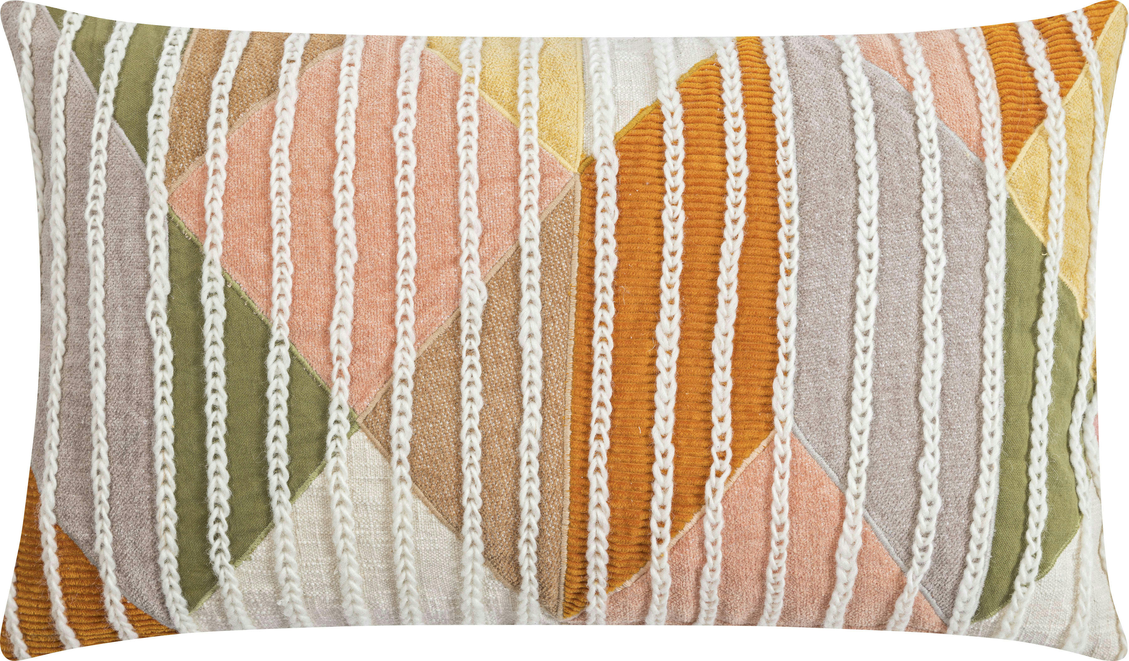 LILIANA - Housses de coussin patchwork coloré 35x60