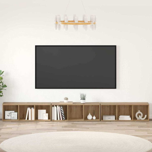 3x Szafka RTV Stolik Półka Szafka Pod Telewizor Do Salonu 37 x 35 x 107.5