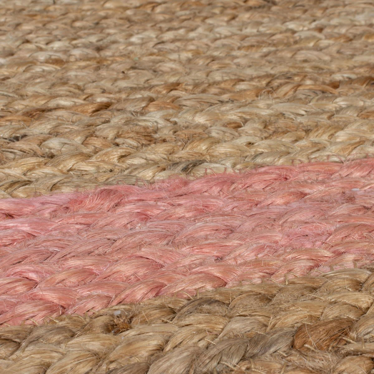 FLOWER JUTE - Tapis de salon en Jute Rose 160x230 cm