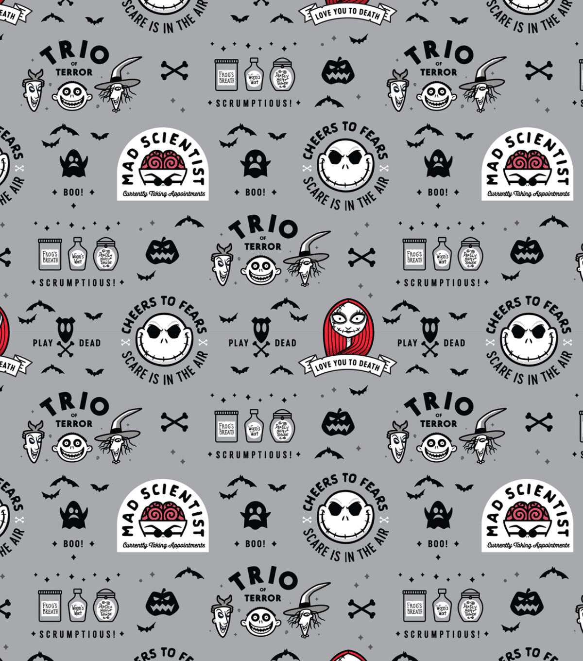 Nightmare Before Christmas Icon Fleece Fabric