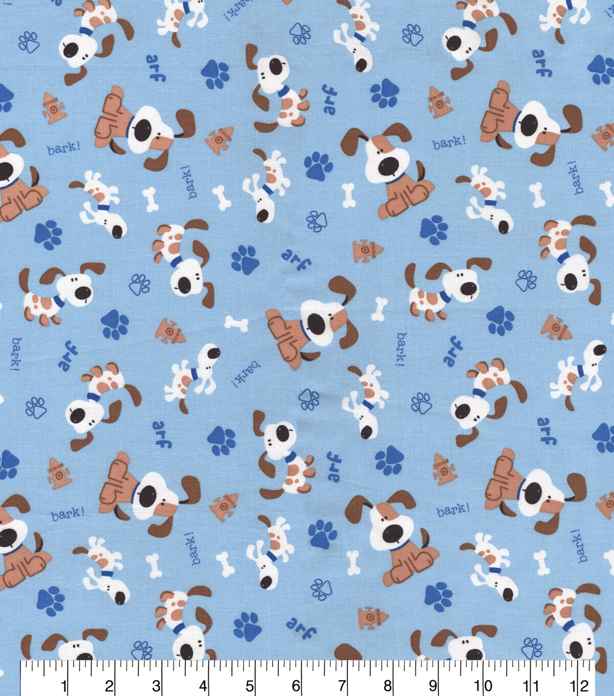 Dog Barking Novelty Cotton Fabric