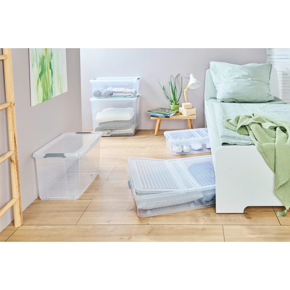 Unterbettbox »leo«, 33,0L 77x38x16 cm transparent