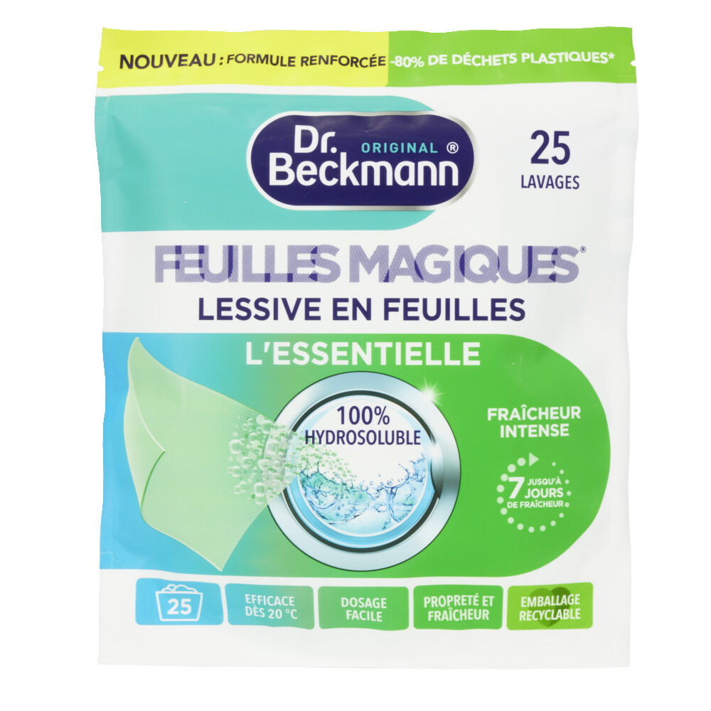 Lessive feuille x25 Dr Beckmann fraÎcheur intense
