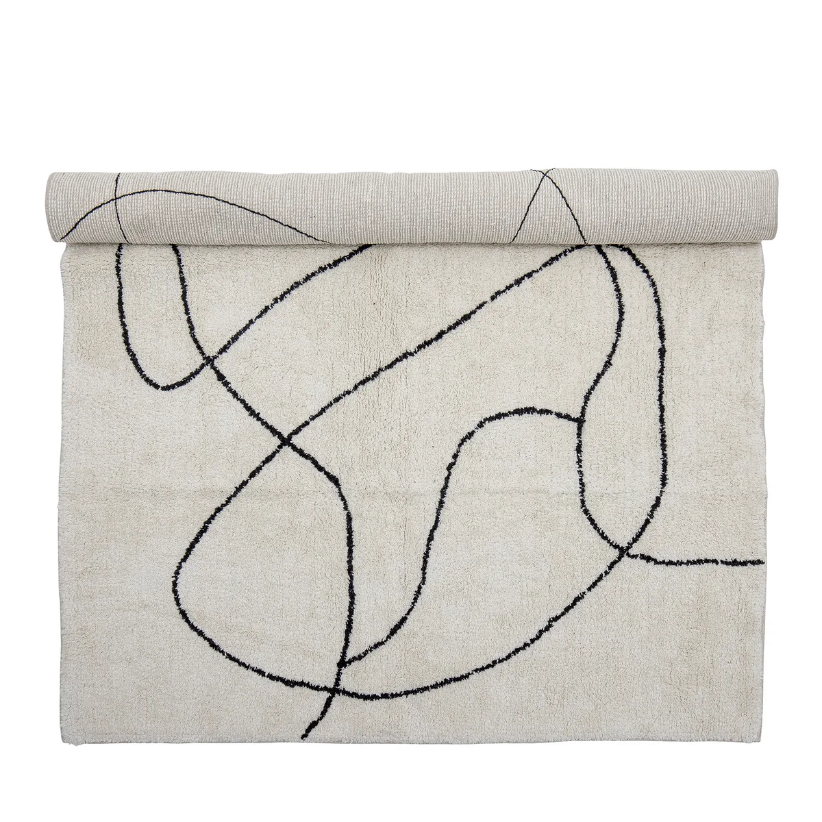 Bloomingville - Viga Teppich, 180 x 120 cm, weiß