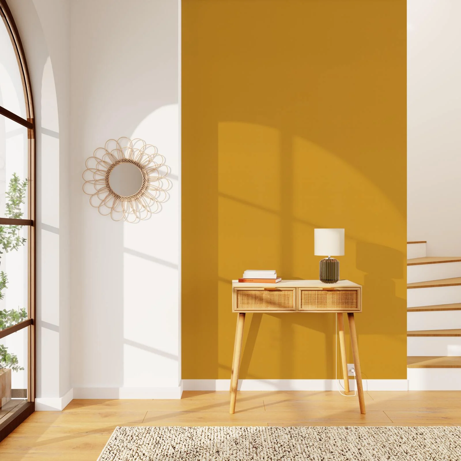 Papier peint intissé MALYA coloris ocre