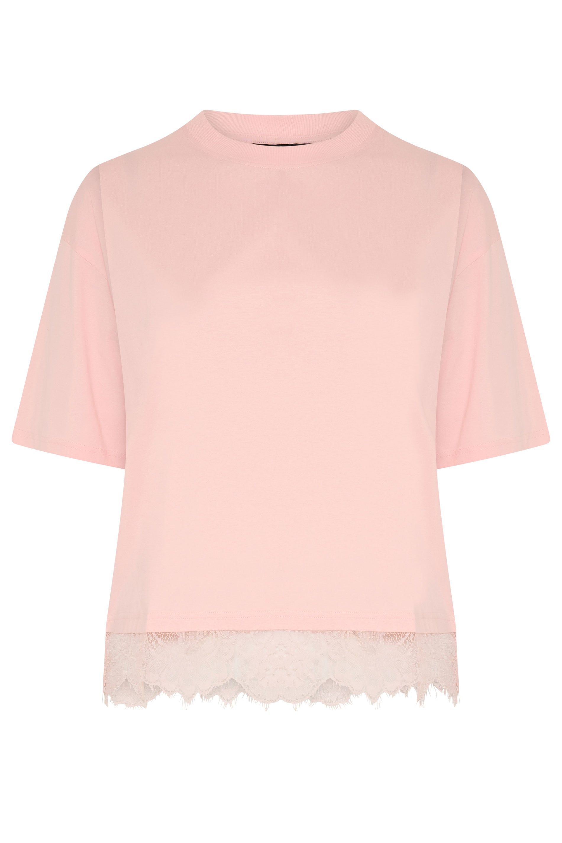 Yours Lace Trim T-Shirt