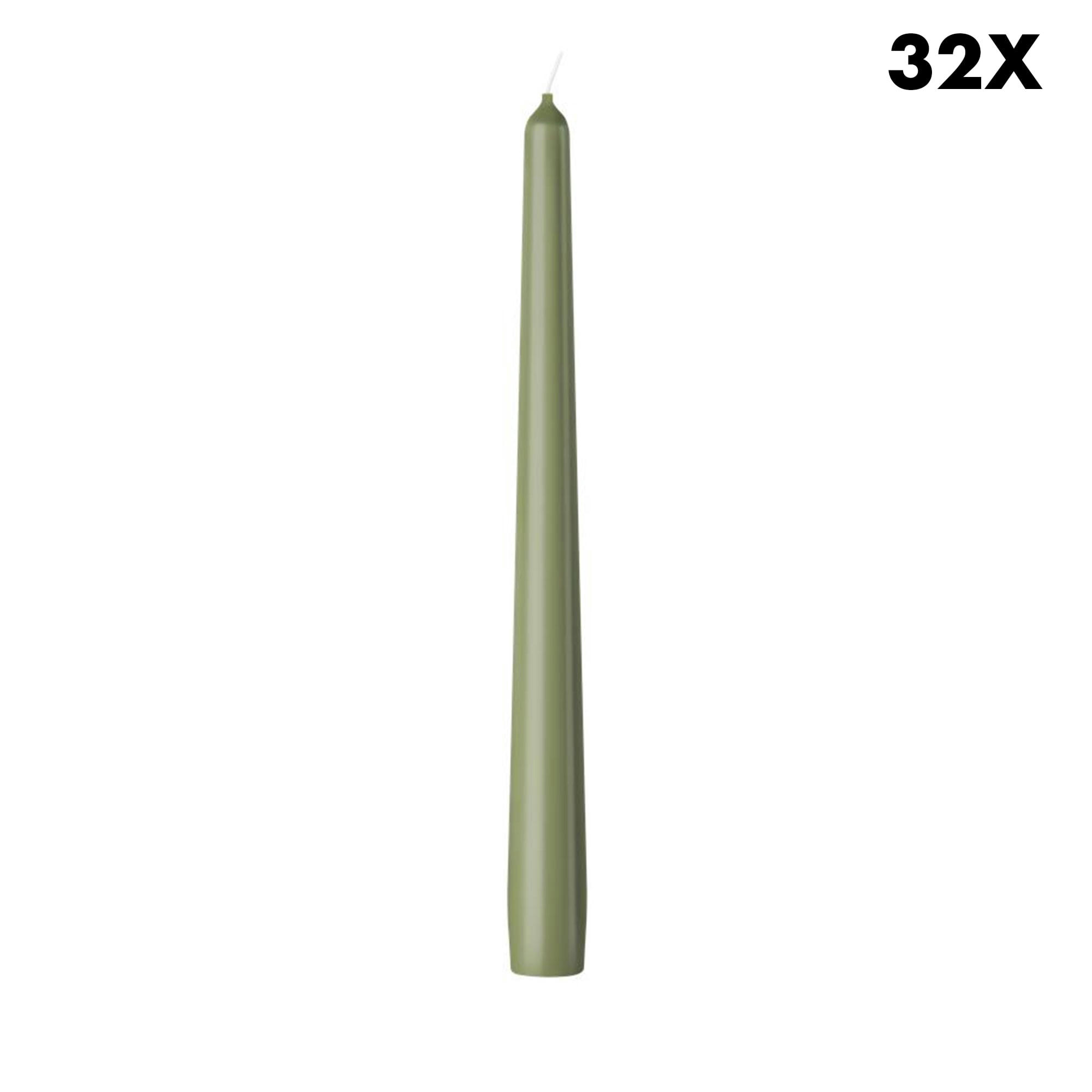 ESSENTIALS - Lot De 32 Bougies, Vert, 24.5Cm