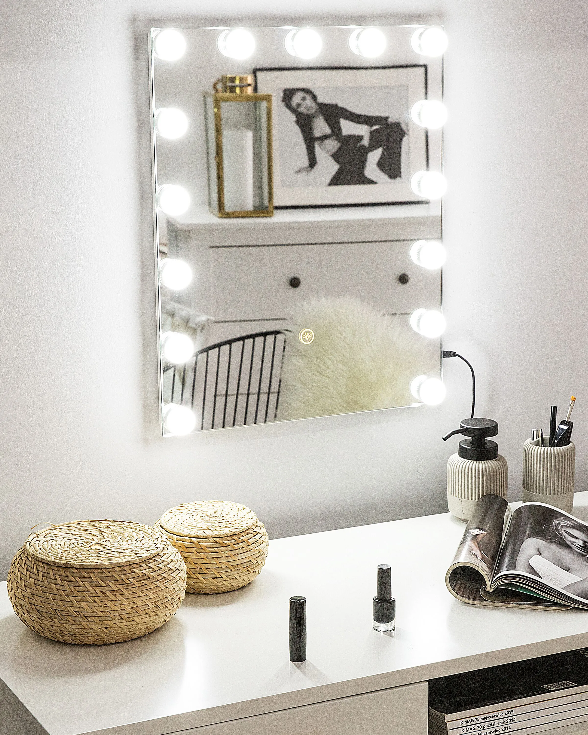 LED Bathroom Mirror LUCENAY 40 cm 50 cm Silver