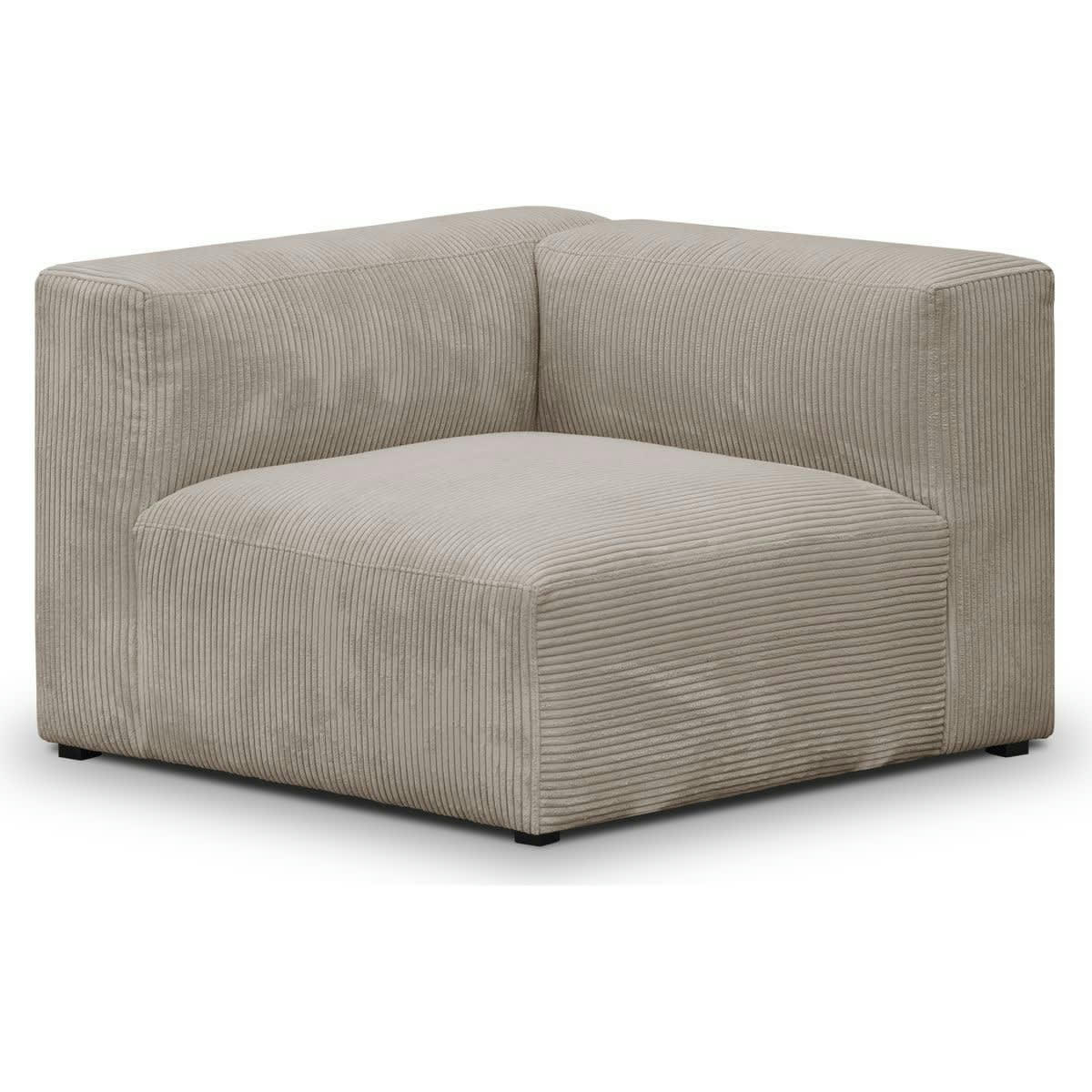 MODULO NEW - Chauffeuse d'angle à gauche modulable en velours côtelé taupe