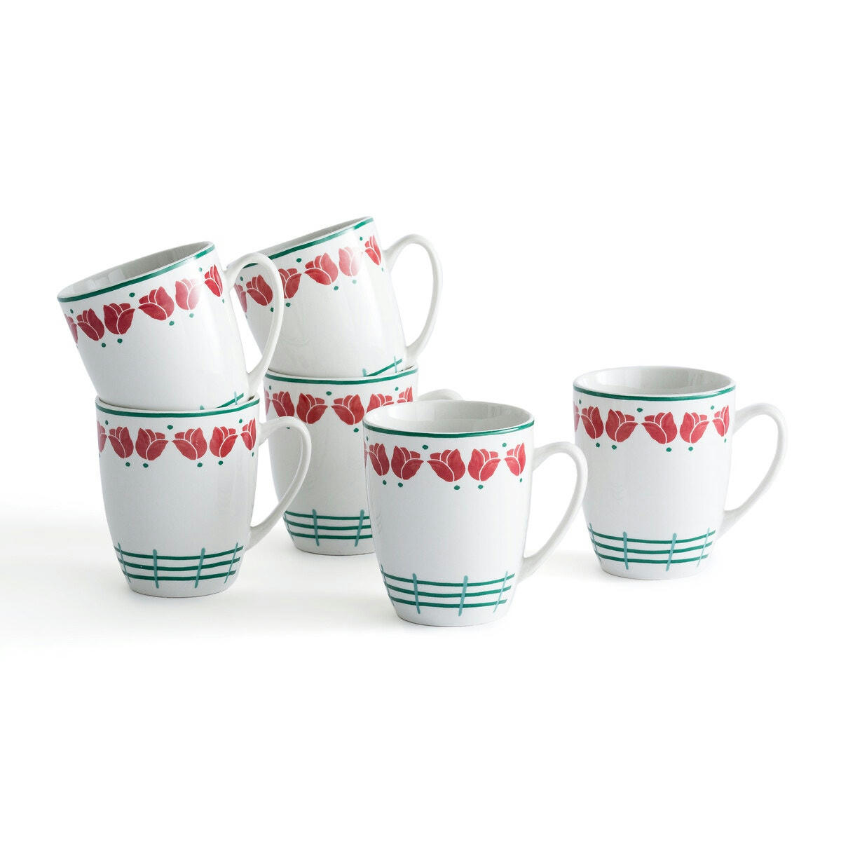 Lot de 6 mugs, Romati