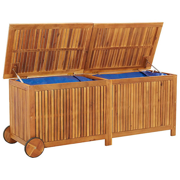 Coffre boîte meuble de jardin rangement bois Helloshop26