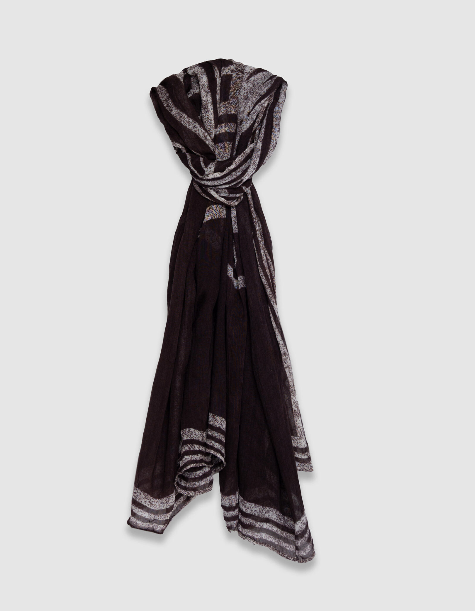 Foulard bordeaux motif arty Homme