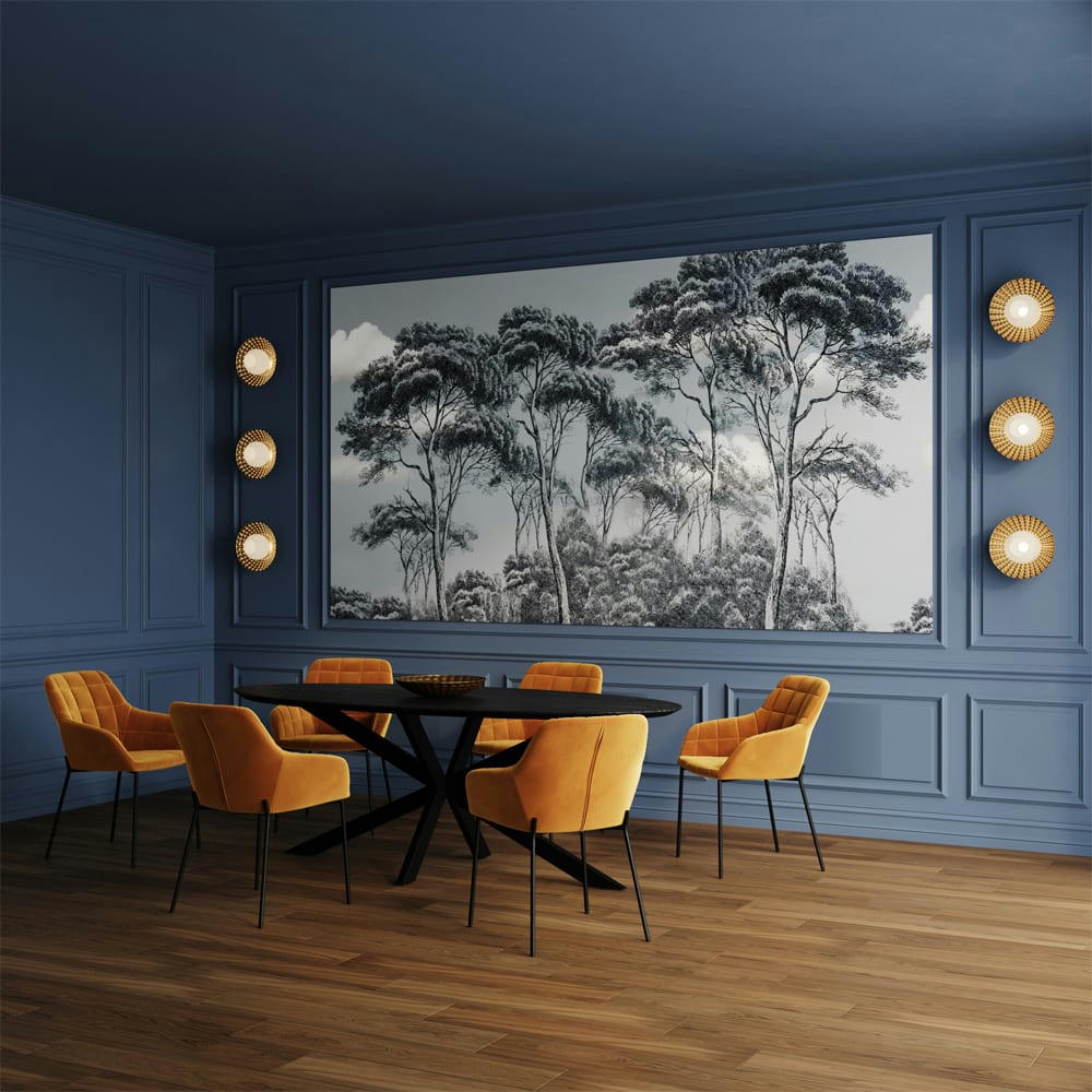 SPARO - Table ovale 8 personnes en bois de teck recyclé noir 220 cm