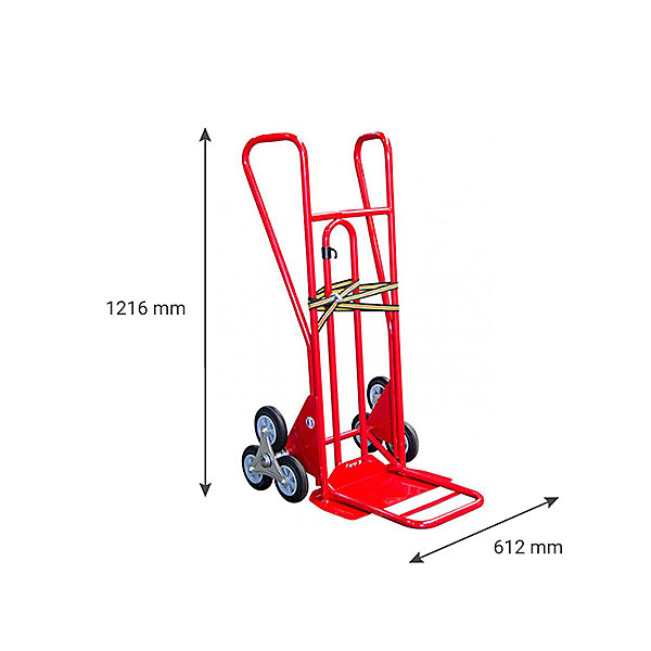 Diable 3 roues pliant charge 250kg - Roues caoutchouc - 810212030