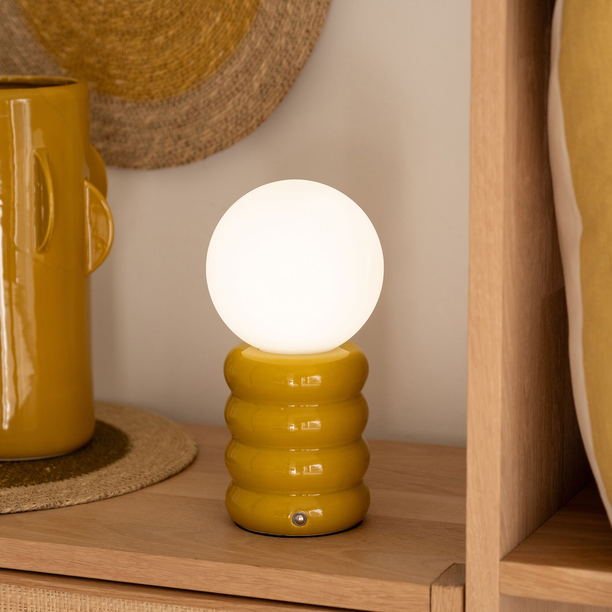 URANIA - Lampe à poser en céramique - jaune argan