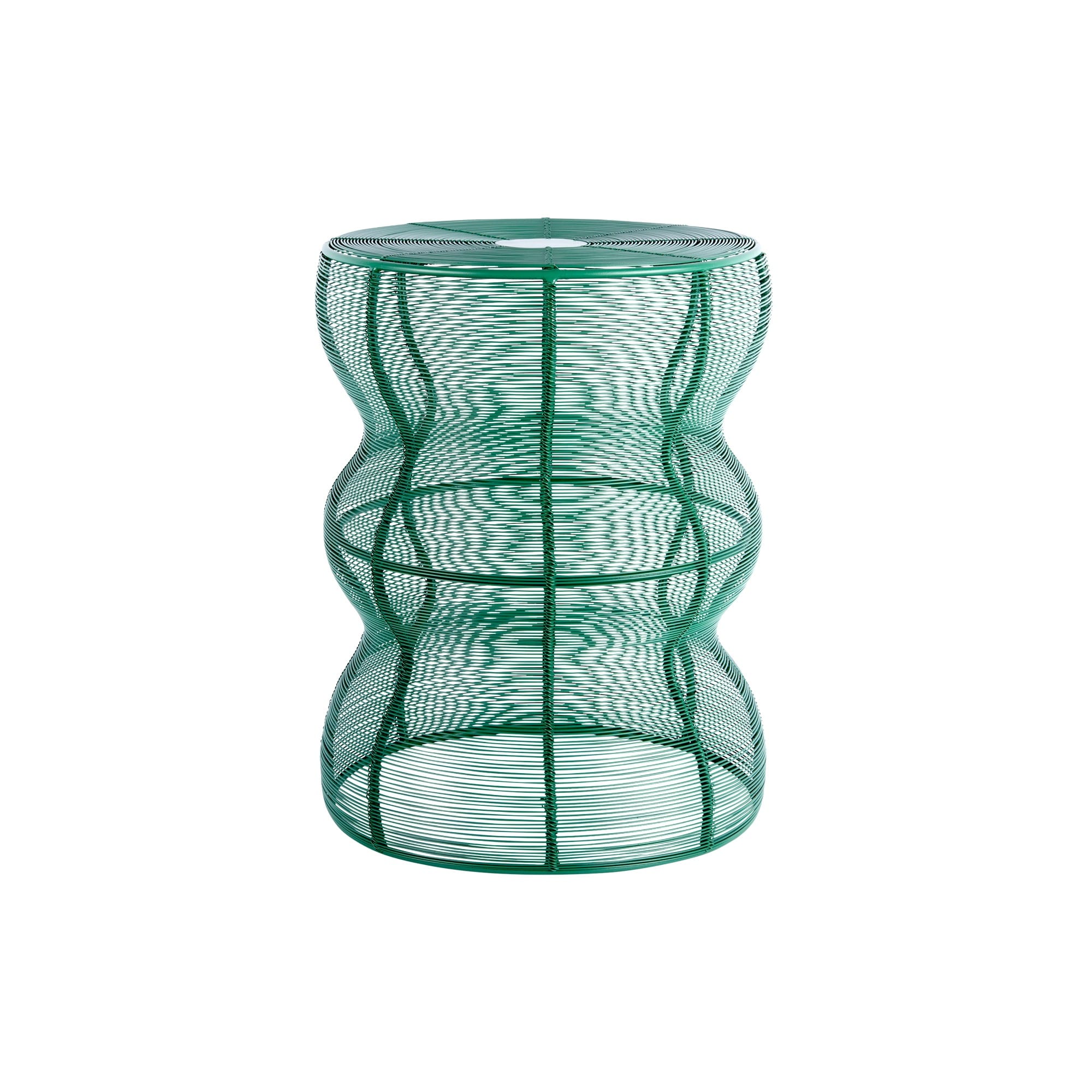 Leitmotiv bijzettafel Cuerda Onda - groen - Ø30cm
