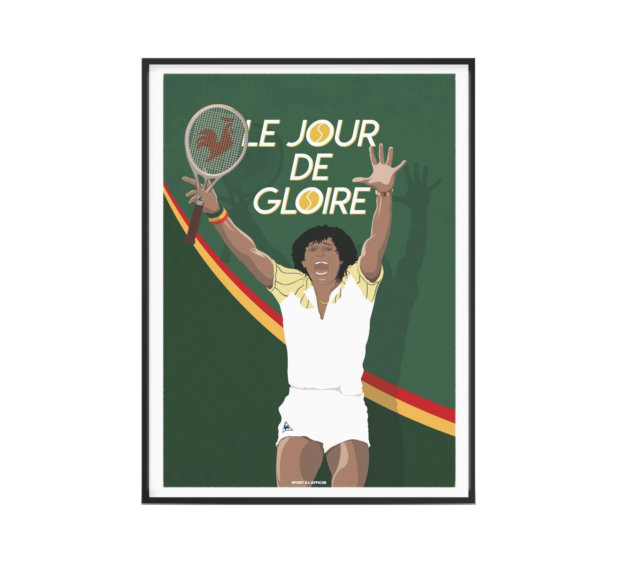 TENNIS - Affiche Tennis - Yannick Le Jour de Gloire 30 x 40 cm